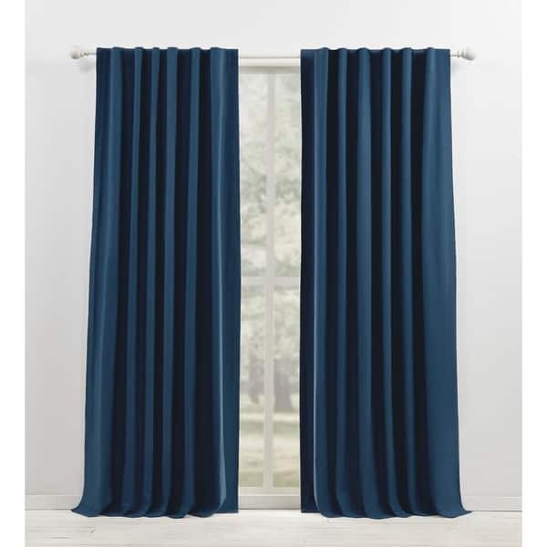 Lauren Ralph Lauren Waller Blackout Back Tab/Rod Pocket Single Curtain Panel - 52x108 - Navy