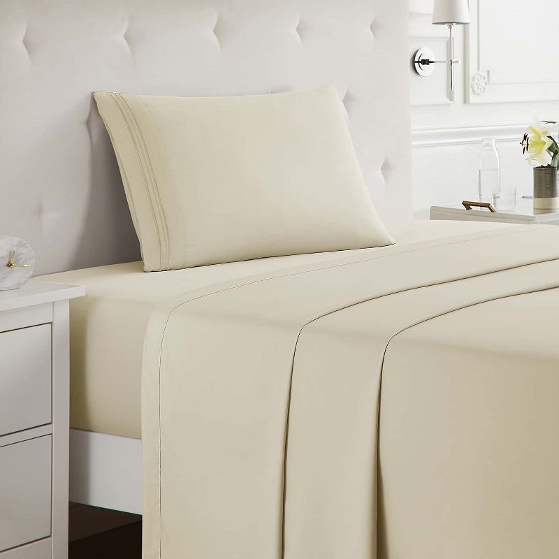 Nestl 4 Piece Bed Sheet Set, Deep Pocket Extra Soft Microfiber Sheets