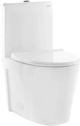 St. Tropez 1.1 / 1.6 GPF Dual Flush One Piece Elongated Toilet with Push Button Flush - Seat Included