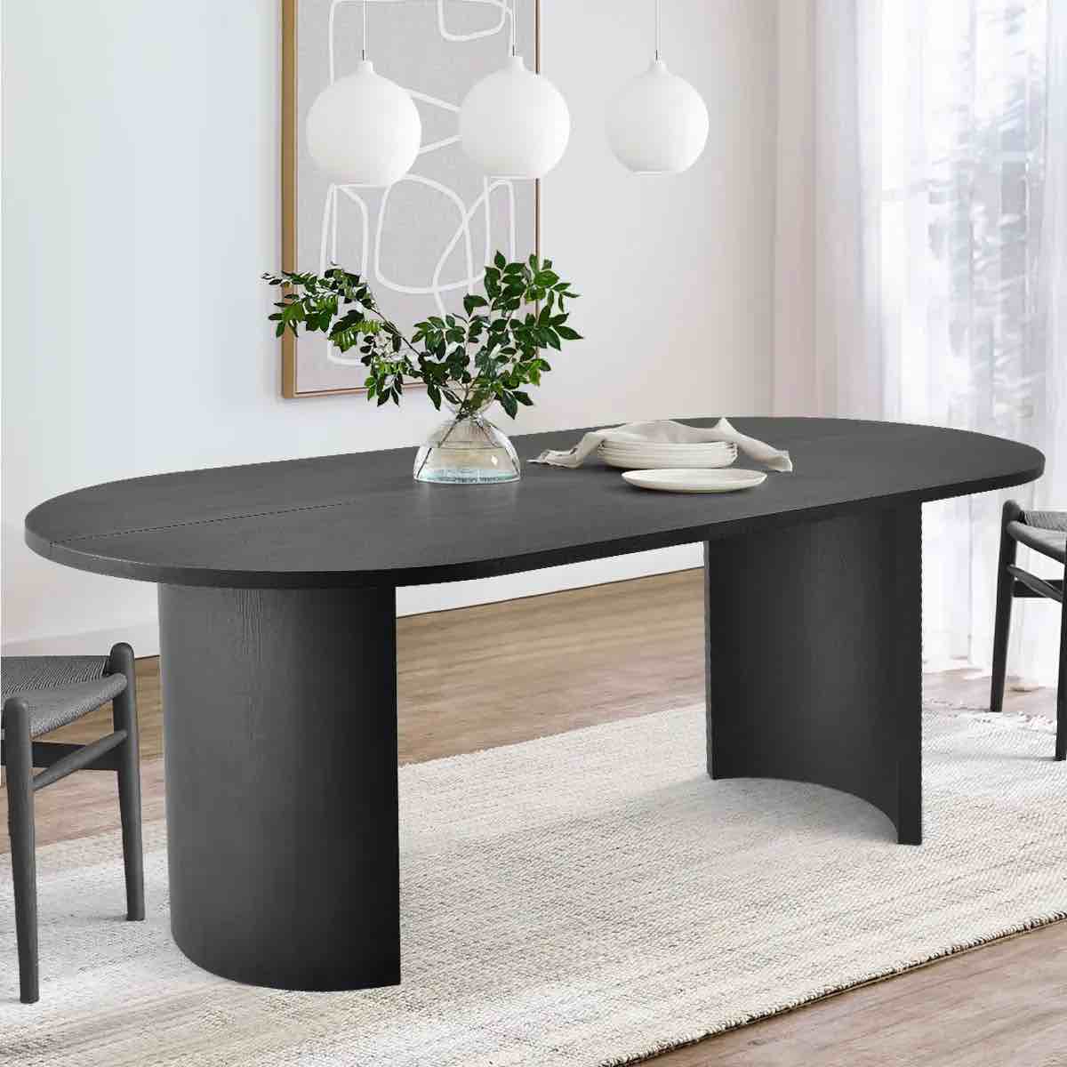 Dwen 79" Modern Large Oval Dining Table (LEGS ONLY)