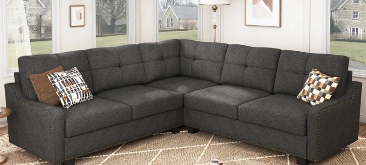 PART OF COUCH Honbay Living Room 3+2 Corner Sectional Sofa Dark Gray/ not complete