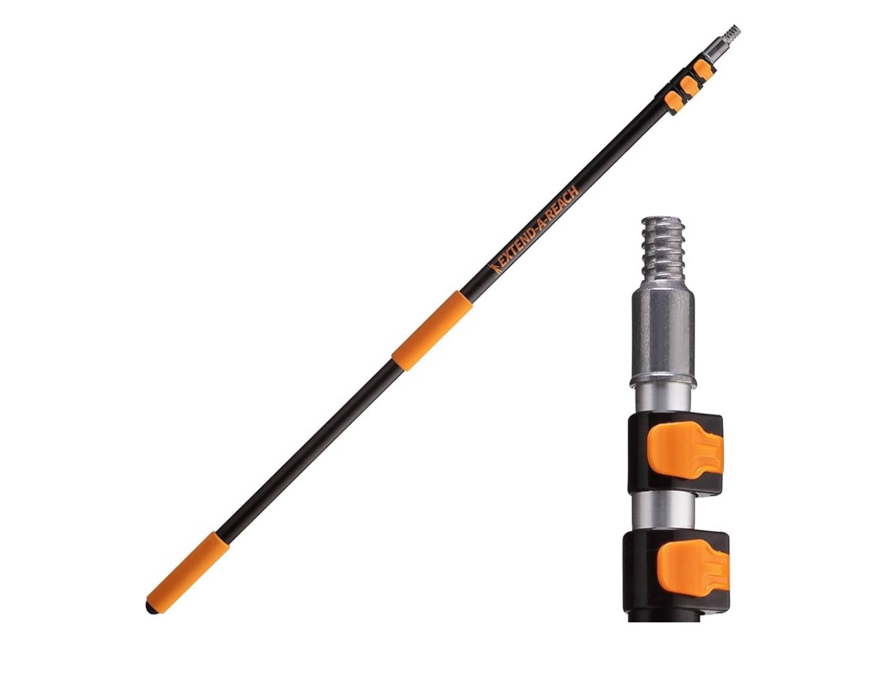 5-12 Ft Telescoping Paint Roller Extension Pole with Angle Adaptor