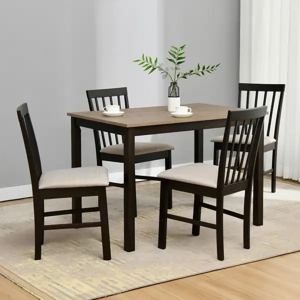 5-Piece Farmhouse Wooden Dining Room Set (1 Table Only)
