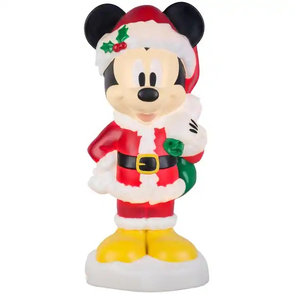 Gemmy Lighted Blow Mold Outdoor Decor Mickey w/Gifts Disney , Multicolored