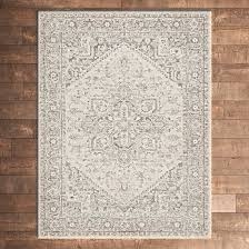 Benoit Oriental Charcoal/Light Beige Area Rug