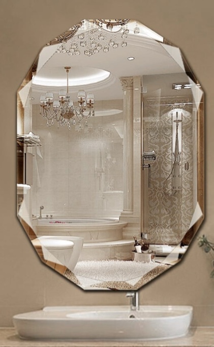 Single Beveled Edge Bathroom Wall Vanity Mirror ( 30 x 36)