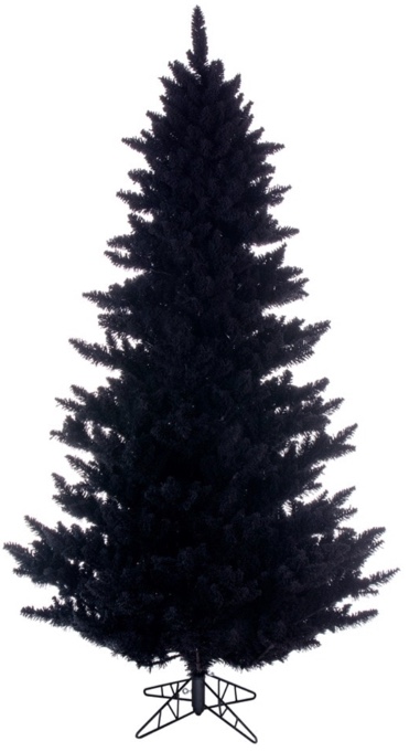 Vickerman 6.5' x 47" Flocked Black Fir Artificial Unlit Christmas Tree. - 6.5' x 47"