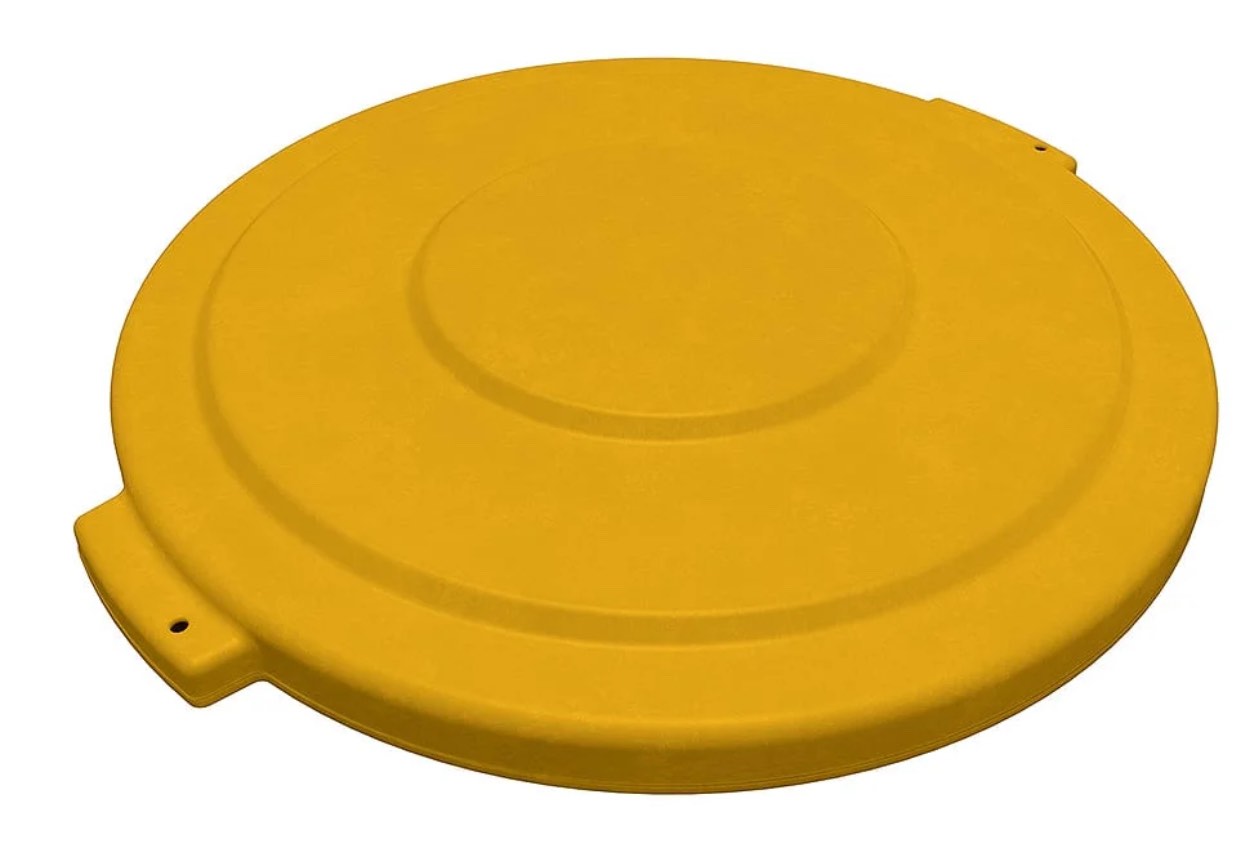 Carlisle 84103304 Bronco Yellow 32 Gallon Waste Container Lid