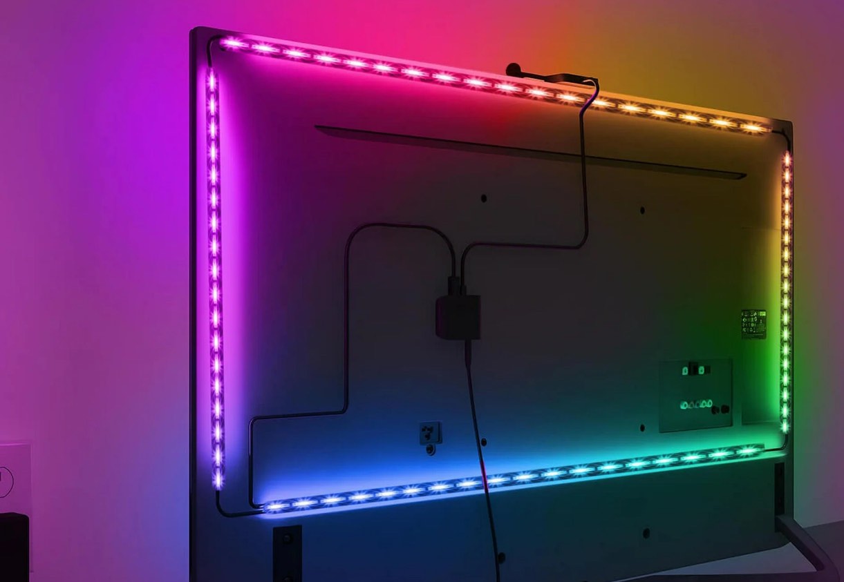 Govee New TV Strip Lights with Camera, Backlight for 55-65 inch TVs, Music and Video Sync TV Light? LED Light Strips