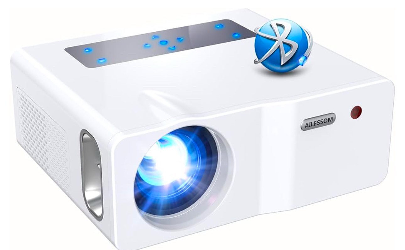 5G WiFi Bluetooth Projector,15000L 450ANSI Native 1080P Mini Outdoor Movie Projector 4K Support,Keystone & Zoom & Foucs,450" Portable Smart LED Home Theater Video Projector for Phone/PC (300 old)