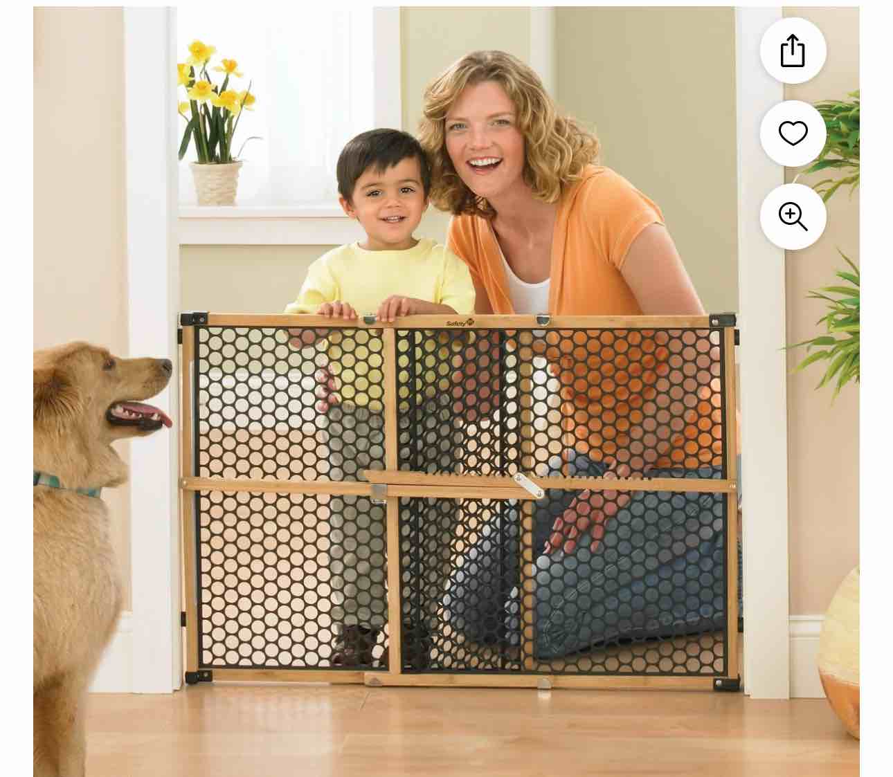 Safety 1?? Bamboo Doorway Gate, Bamboo with Black