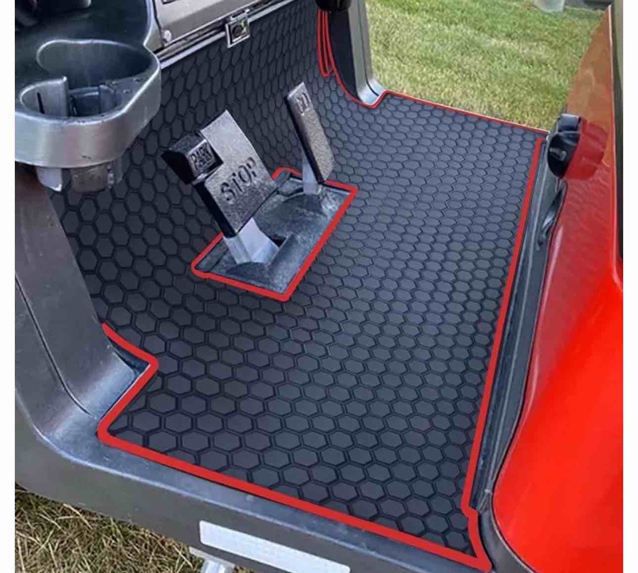 Golf Cart Floor Liner Mat Full Coverage Custom Fit for 2 and 2+2 Club Car Models Precedent 2004-2024/Onward & Tempo (2017-2024)/Villager & V4L (2019-2024 