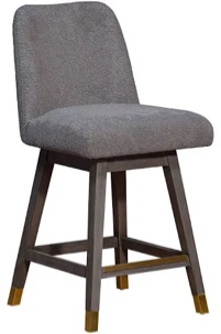 Armen Amelia 26” swivel barstool grey oak 