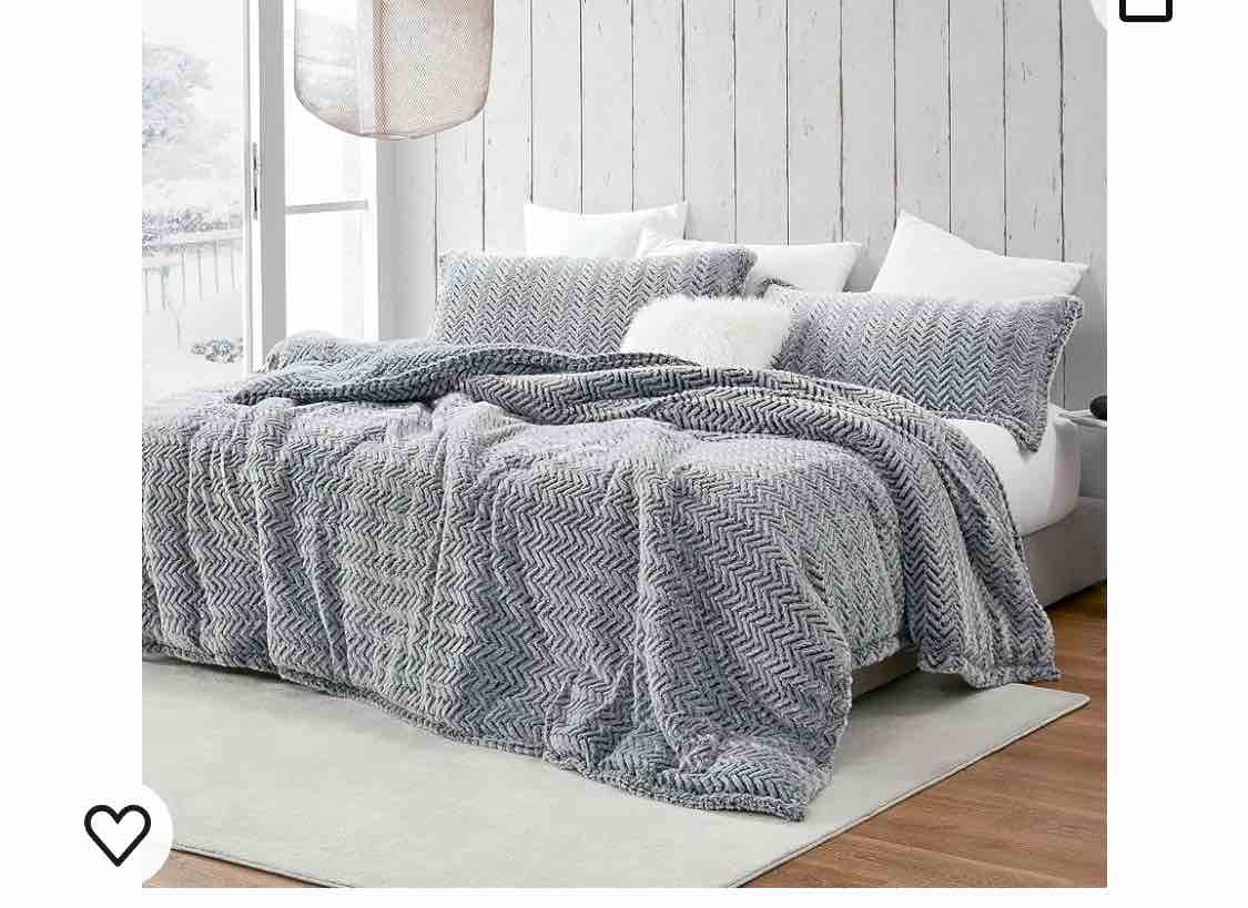 Cozy Peaks - Coma Inducer Oversized Comforter Set - Chevron Frosted Navy - Oversized King