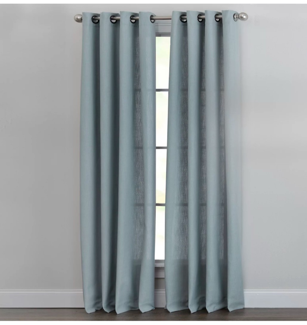 Corona Curtain 1-Panel Lomira Window Curtain, Grey