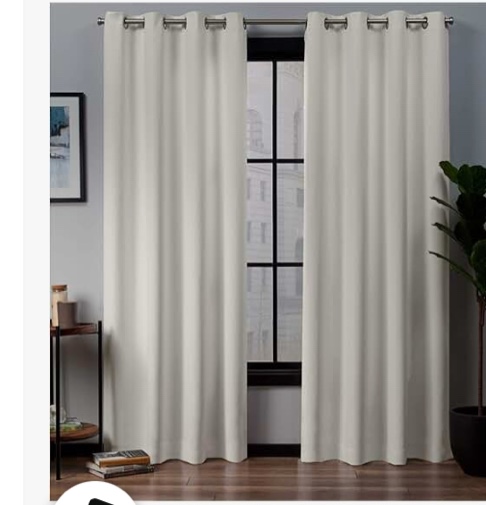 Exclusive Home Curtains Academy Total Blackout Grommet Top Curtain Panel Pair  52  x 84   White