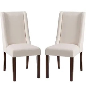 Madison Park Wing Dining Chair (Set of 2) Cream/See Below