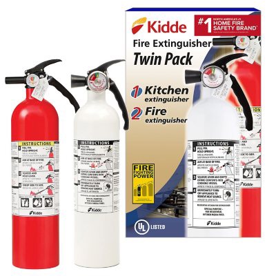 (3 Sets) Kidde Kitchen and General-Use 1:A-10:BC Fire Extinguisher Value Pack x3