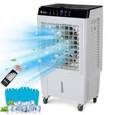 3-in-1 portable evaporative air cooler, cooler with remote & rolling wheels