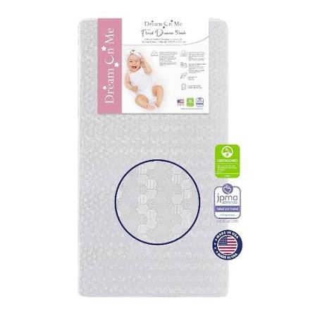 dream on me honeycomb orthopedic firm fiber standard baby crib mattress, greenguard gold and jpma certified, 5'' fiber core optimum support, fits crib and toddler bed, waterproof vinyl cover