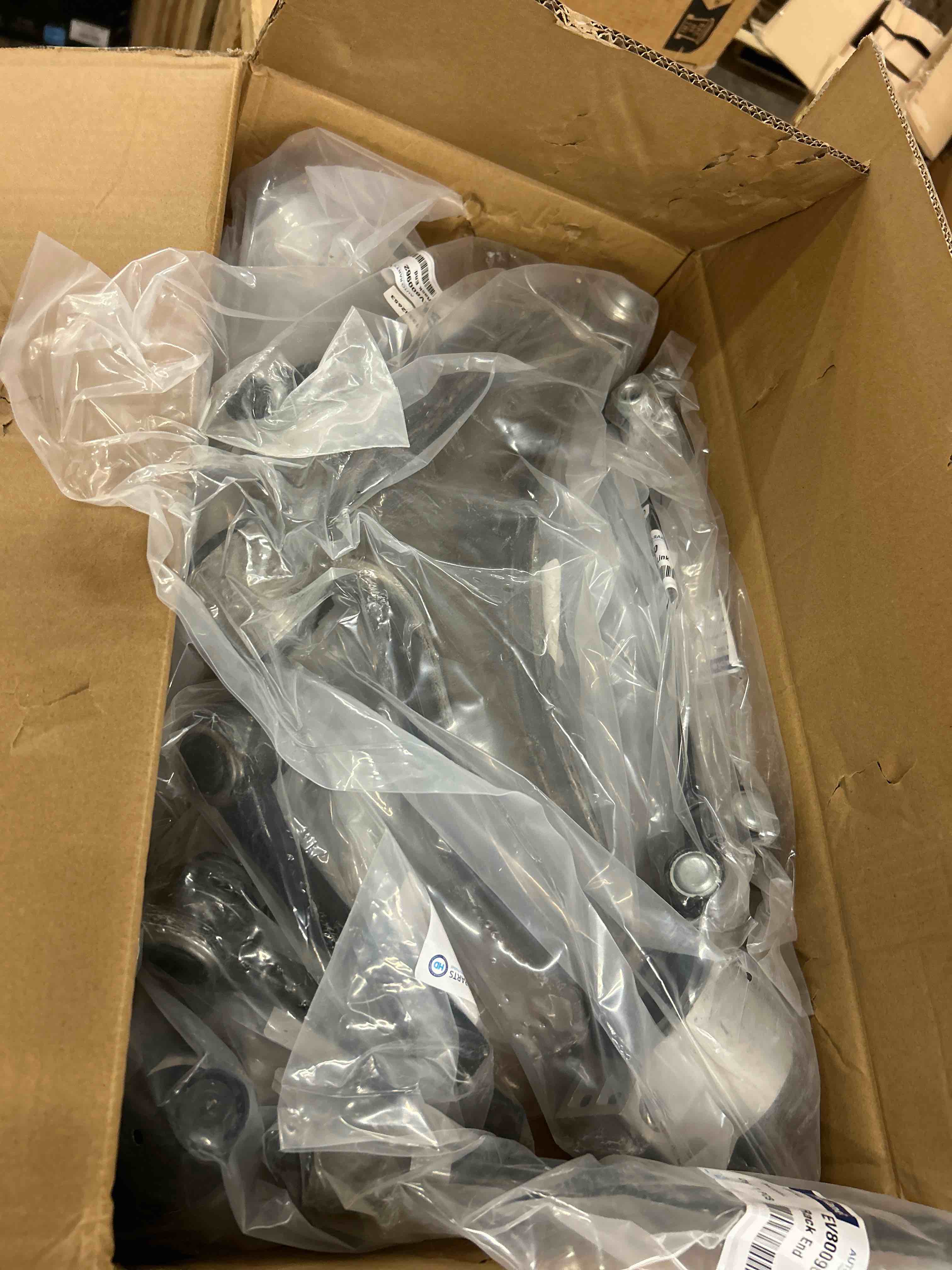 Condition photo showing New/Like New for front lower control arm compatible with 2011-2019 ford explorer, 2013-2019 ford police interceptor utility suspension control arm kit, front & rear sway bar links inner & outer tie rod ends