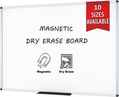 Condition photo showing New/Like New for viz-pro dry erase board/magnetic whiteboard, 8' x 4', silver aluminum frame
