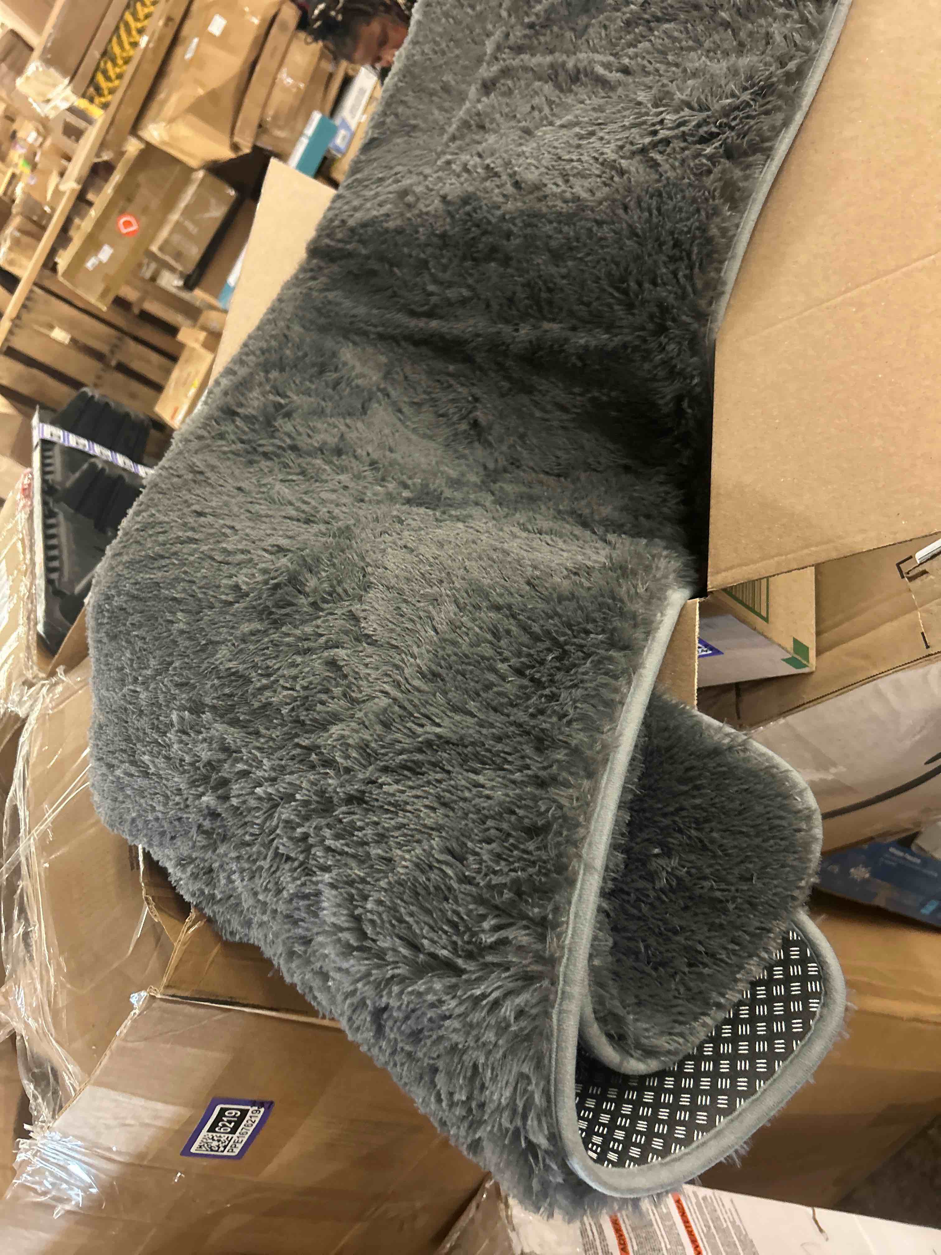 Condition photo showing New/Like New for onasar grey area rugs for bedroom living room, fluffy fuzzy shag shaggy 4x6 bedside rug, gray soft plush indoor floor carpet for nursery kids girls boys teen dorm home office decor aesthetic
