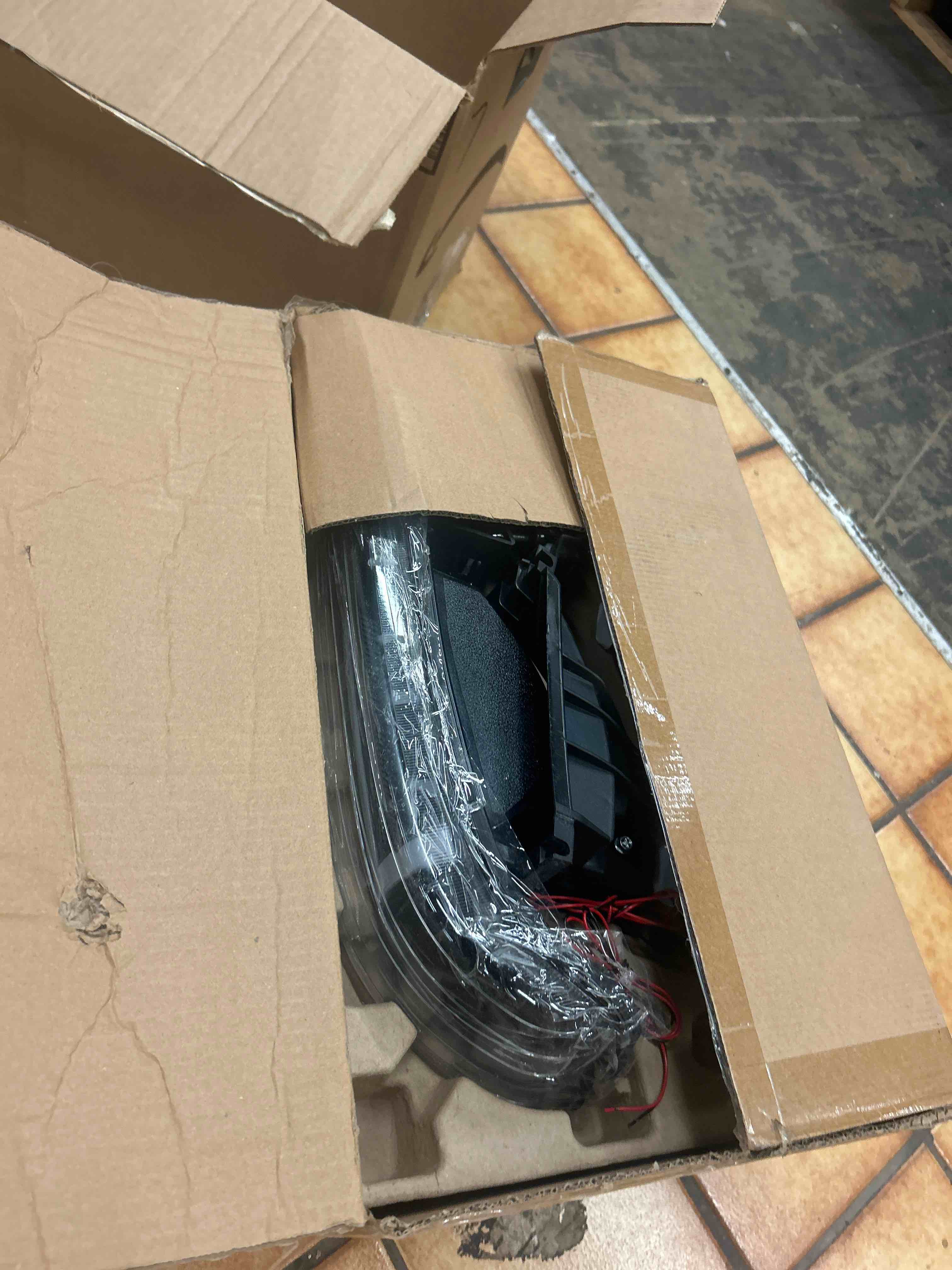 Condition photo showing New/Like New for g-plus led headlights assembly fit chevy silverado 1999 2000 2001 2002 | bumper headlamps,fit chevy tahoe/suburban 1500 2500 2000-2006,left & right,clear lens black housing clear reflector