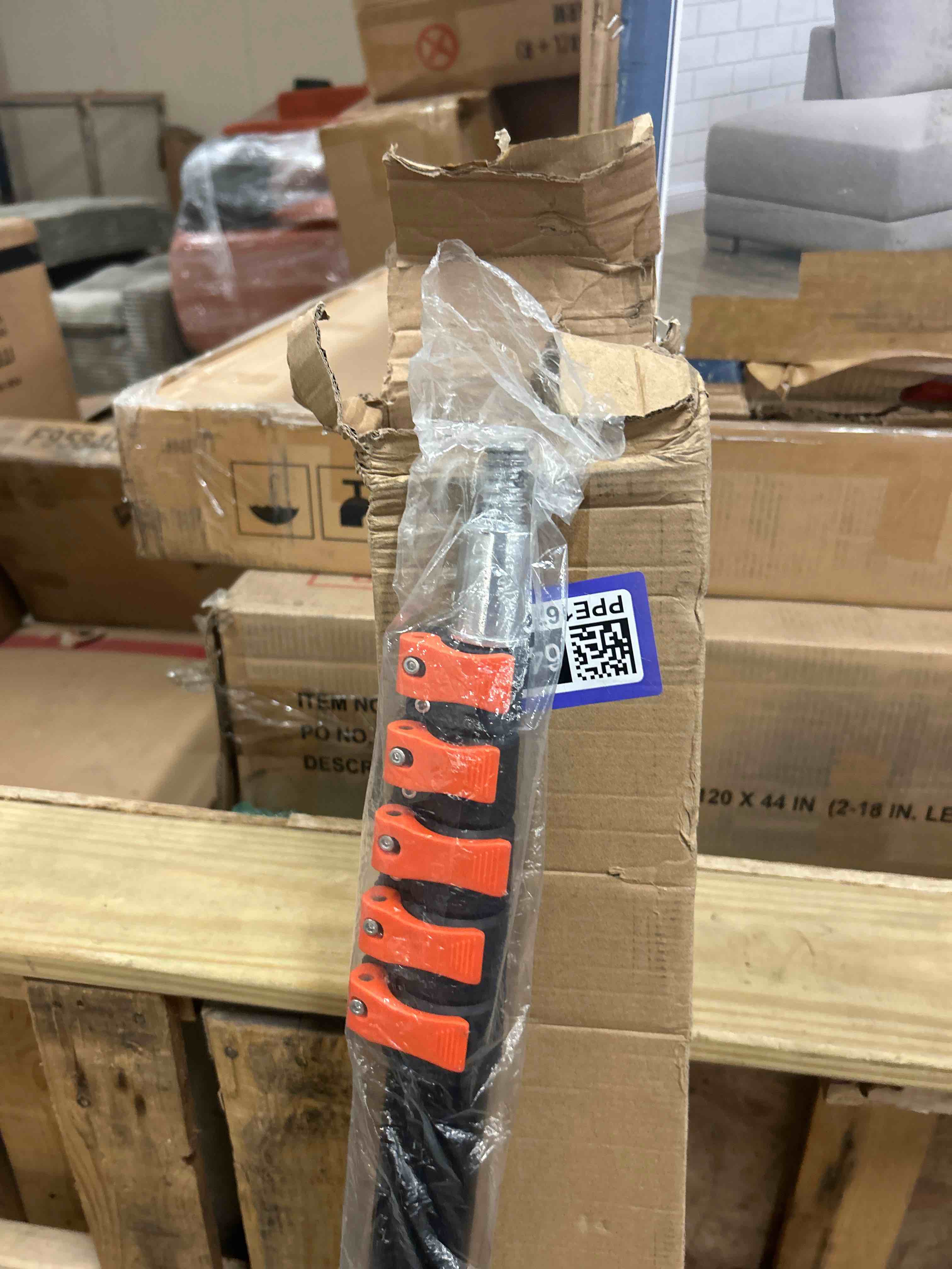 Condition photo showing New/Like New for 5-20ft telescopic extension pole, flip-lock & screw dual locking extendable pole, multi-purpose paint roller extension pole for painting & cleaning