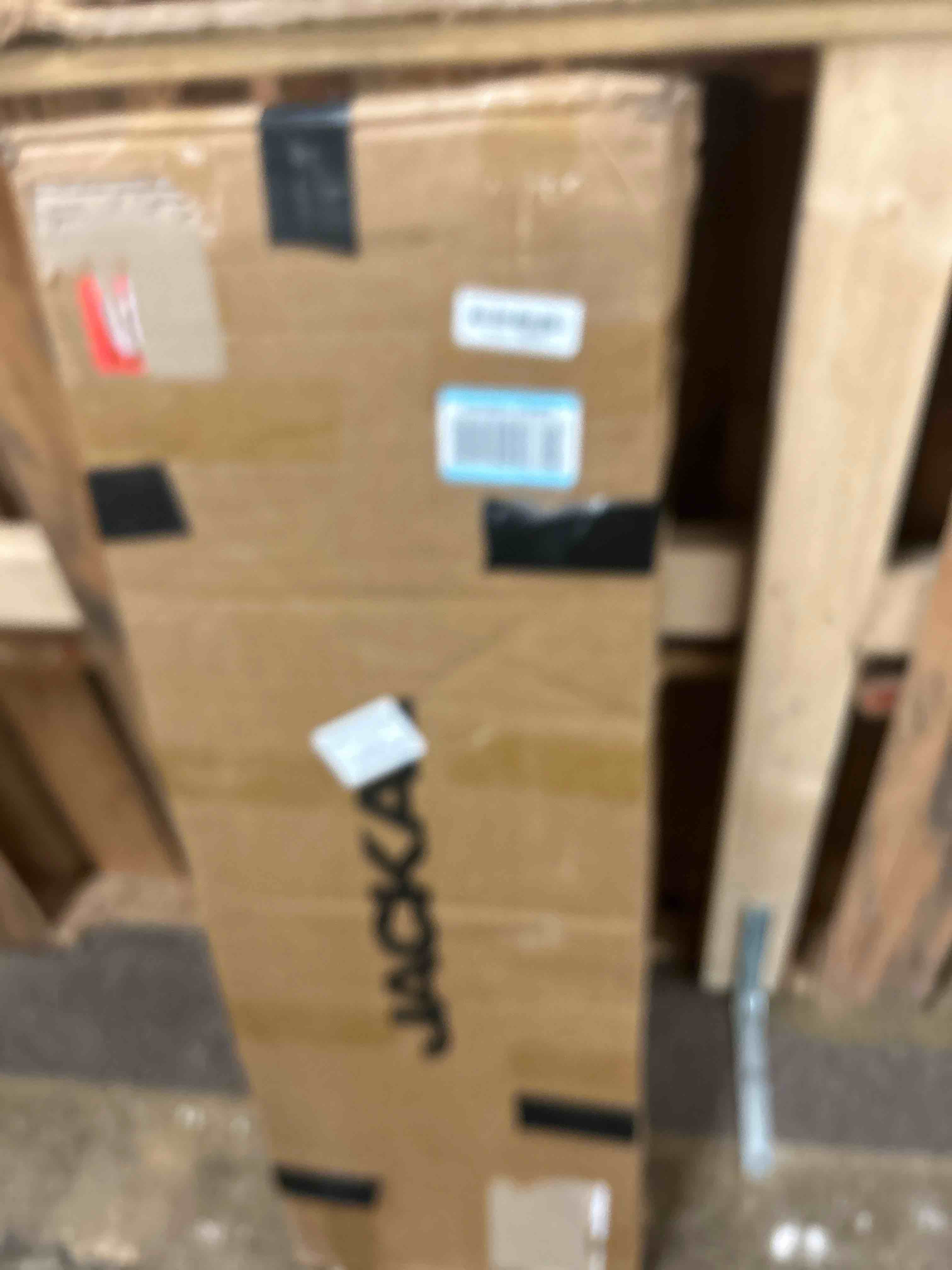 Condition photo showing New/Like New for jackal door pullup bar and dip bar station - multi grip, removable dip bars, rigid no wobble, easy folding storage, no screws, dip station and pull-up bar for doorway, collapsible dip station, no door damage, high weight capacity, foldable bodyweight workout station
