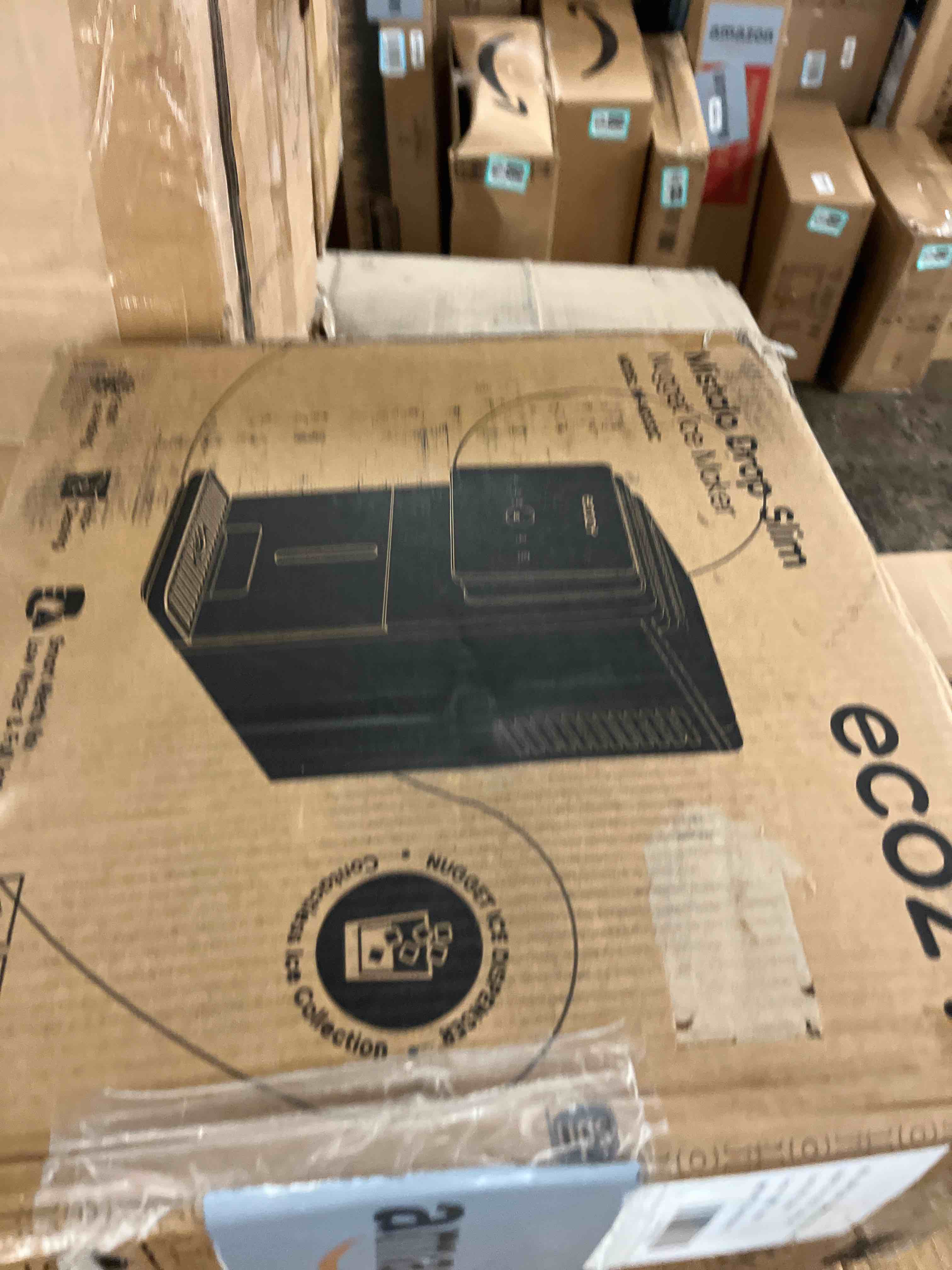 Condition photo showing New/Like New for ecozy nugget ice makers countertop dispenser, 40lbs per day, touch-free ice | chewable pebble sonic ice machine countertop, self-dispensing, self-cleaning, mistalo drop slim for home kitchen office