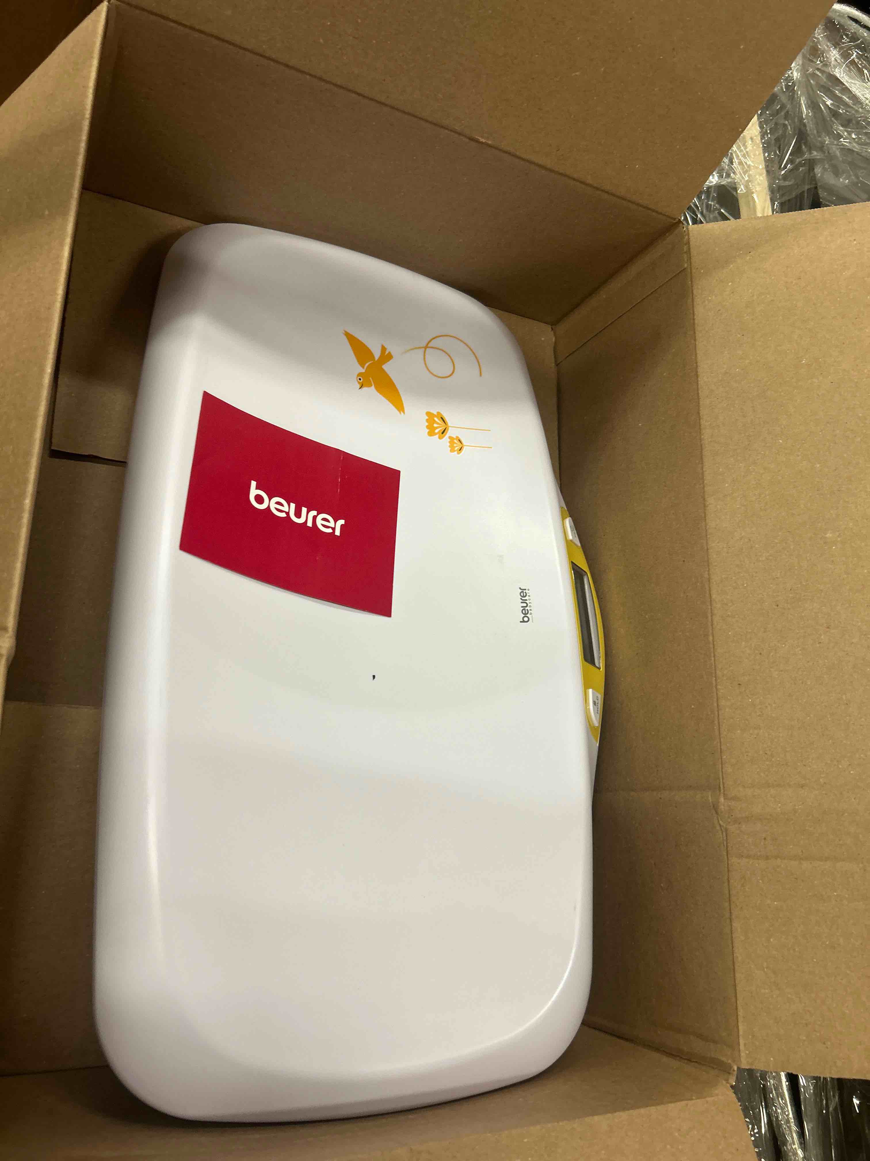 Condition photo showing New/Like New for beurer by80 digital baby scale, infant scale for weighing in pounds, ounces, or kilograms up to 44 lbs with hold function, pet scale for cats and dogs analysis