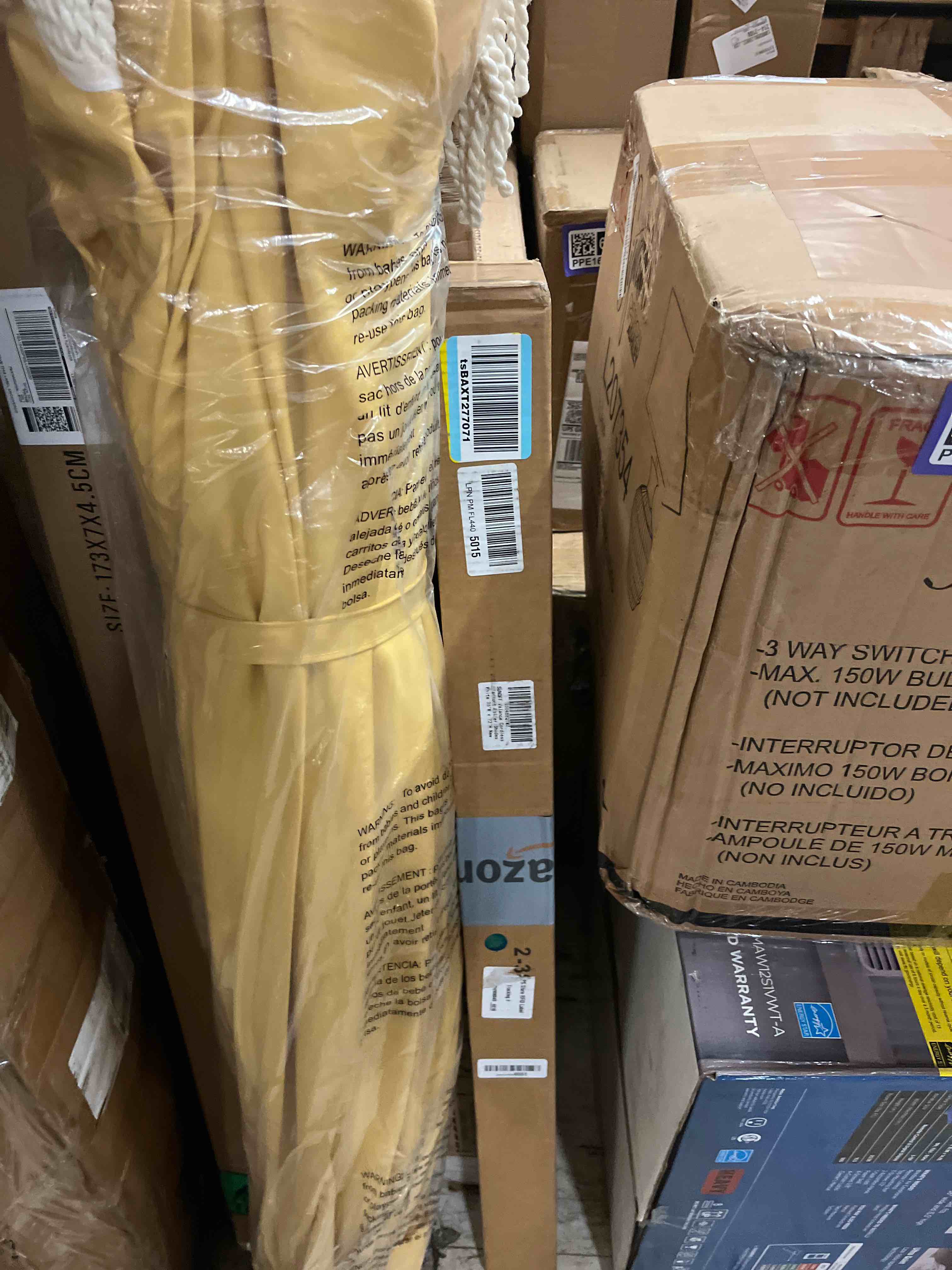Condition photo showing New/Like New for sunoff cordless blackout roller shades blinds for windows,34"w x 72"h,white | black out fabric,free-stop,valance,thermal insulated,uv protection,pull down room darkening,blinds for home & office,doors