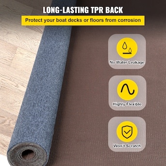 Condition photo showing New/Like New for vevor gray gray 20.5-oz sq yard polyester plush indoor or outdoor carpet