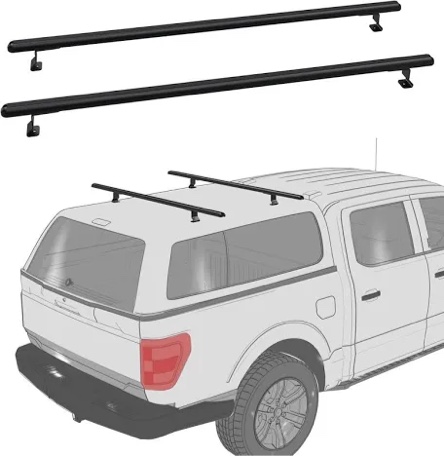 starone 60" truck topper ladder rack,adjustable aluminum camper shell roof rack for kayak/ladder/lumber/cargo,500lbs