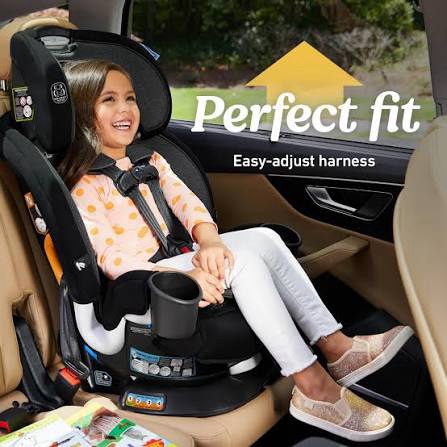 Condition photo showing New/Like New for graco turn2me 3-in-1 convertible car seat, cambridge, featuring headrest and harness adjust, easy installation and steel reinforced frame