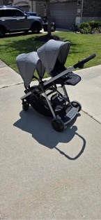 Condition photo showing New/Like New for graco ready2grow lx 2.0 double stroller features bench seat and standing platform options, clark