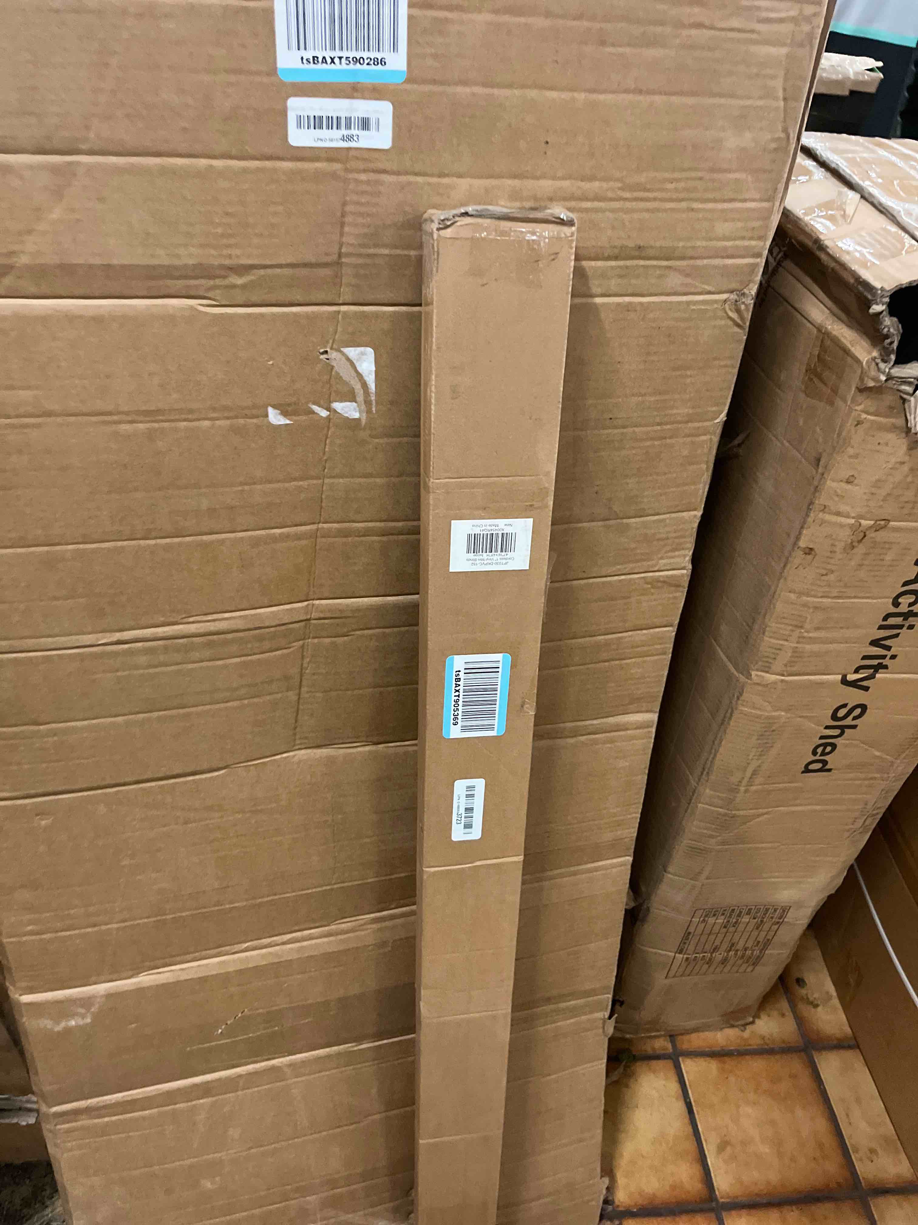 Condition photo showing New/Like New for lazblinds cordless 1" vinyl mini blinds, 47" w x 48" h, beige | easy to install, ideal for bathroom, kitchen and living room windows, light filtering