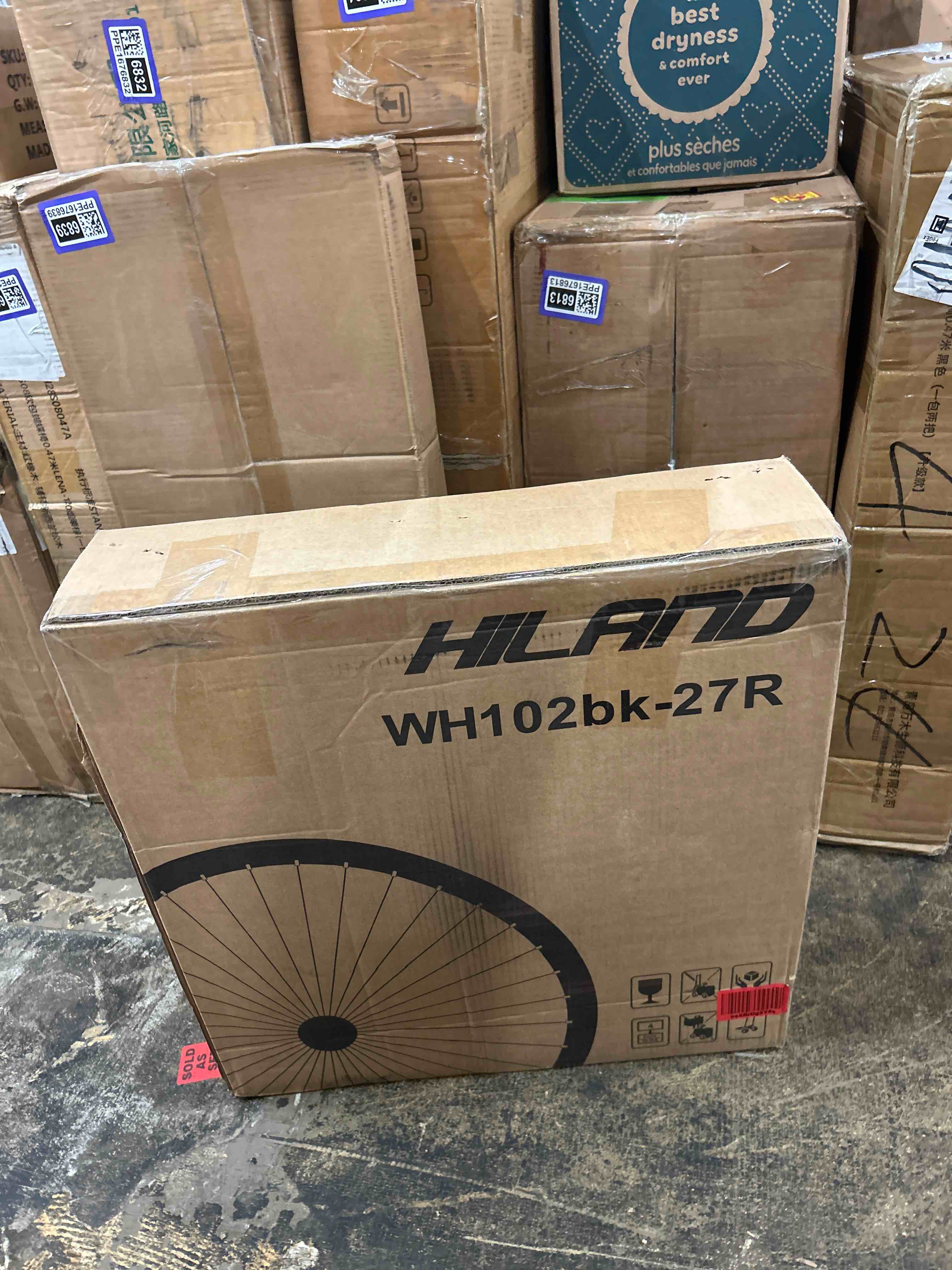 Condition photo showing New/Like New for hiland 26" 27.5" 29" x 1.75" alloy bike wheels for 1.75 to 2.215" tire, front & rear mtb bike wheelset, disc brake compatible, 7 speeds freewheel, bolt on axle, bicycle accessories for adult bicycle