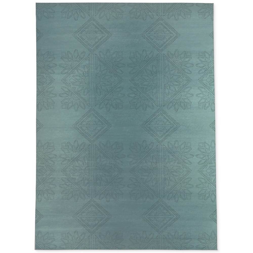 Condition photo showing New/Like New for kavka designs gilda teal outdoor rug by kavka designs (9' x 12')