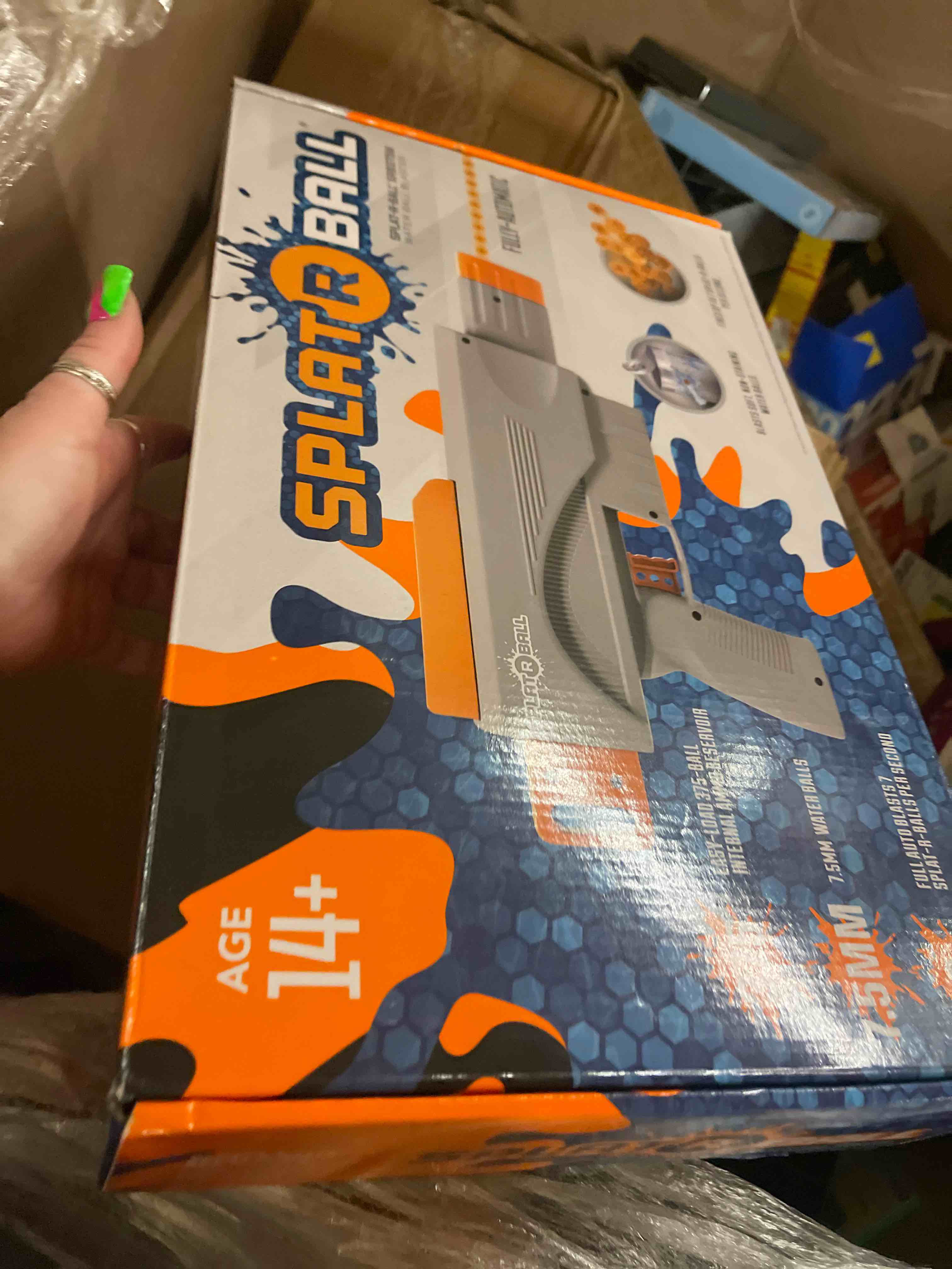 Condition photo showing New/Like New for splatrball full auto 375 mini water bead blaster kit gray / orange