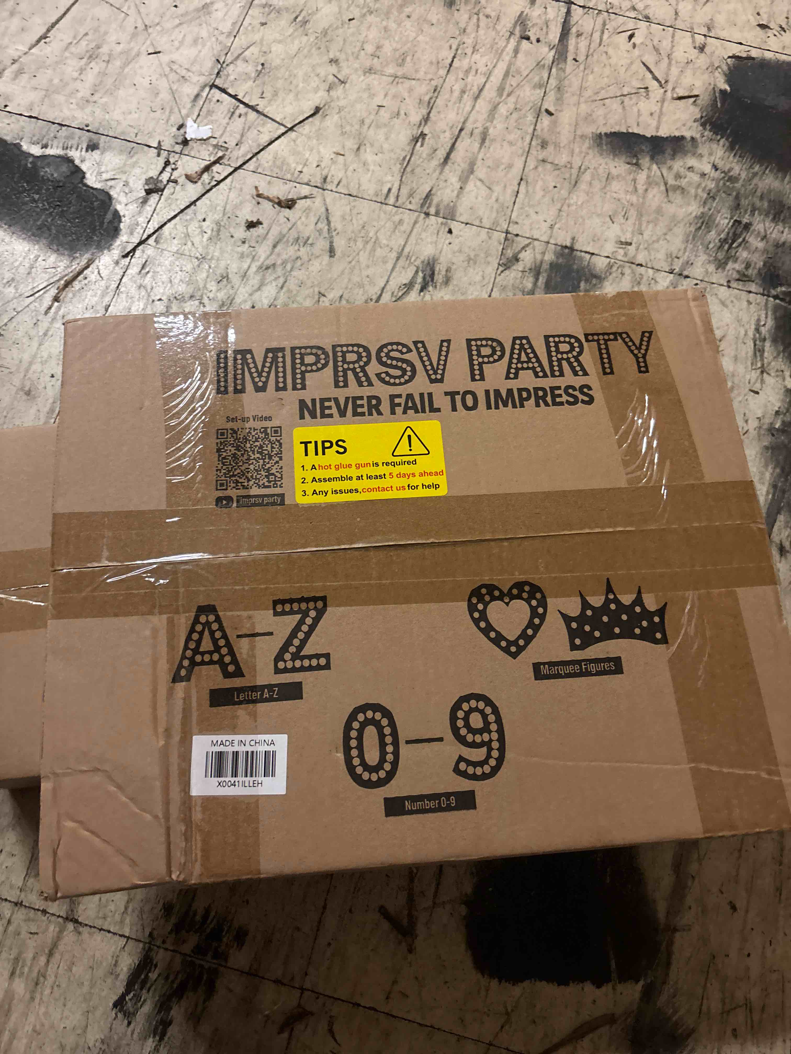 Condition photo showing New/Like New for imprsv marquee number 0, 4ft white, art craft kit for party decorations