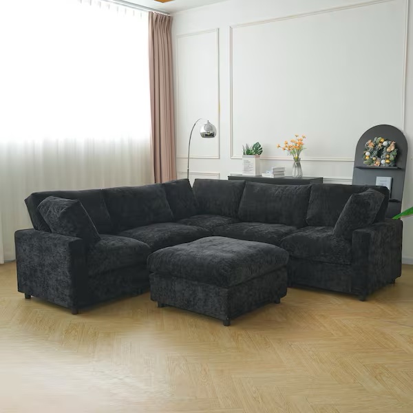 Condition photo showing New/Like New for black ottoman dv4914-o