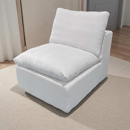 Condition photo showing New/Like New for modular sectional reversible contemporary living room (3 pieces) (modulatr corner, armless and ottoman)