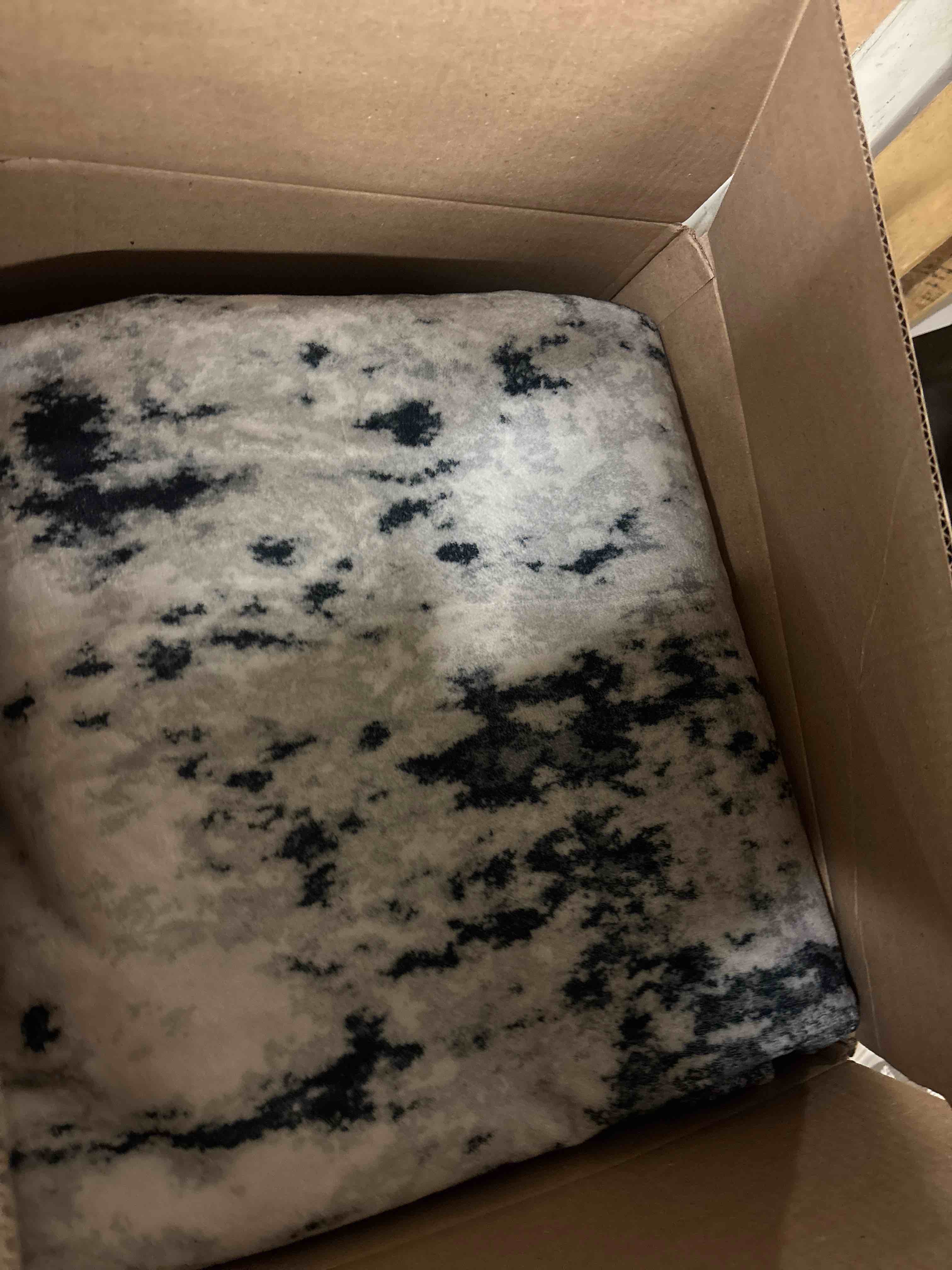 Condition photo showing Good Condition for Living Room Rug 8x10 Rug, Machine Washable Modern Abstract Rug Soft Neutral Area Rug Non-Slip Stain Resistant Large Rugs for Living Room Dining Room Bedroom Dorm Office(Black,8'x10') Black 8' x 10' (Rectangular)