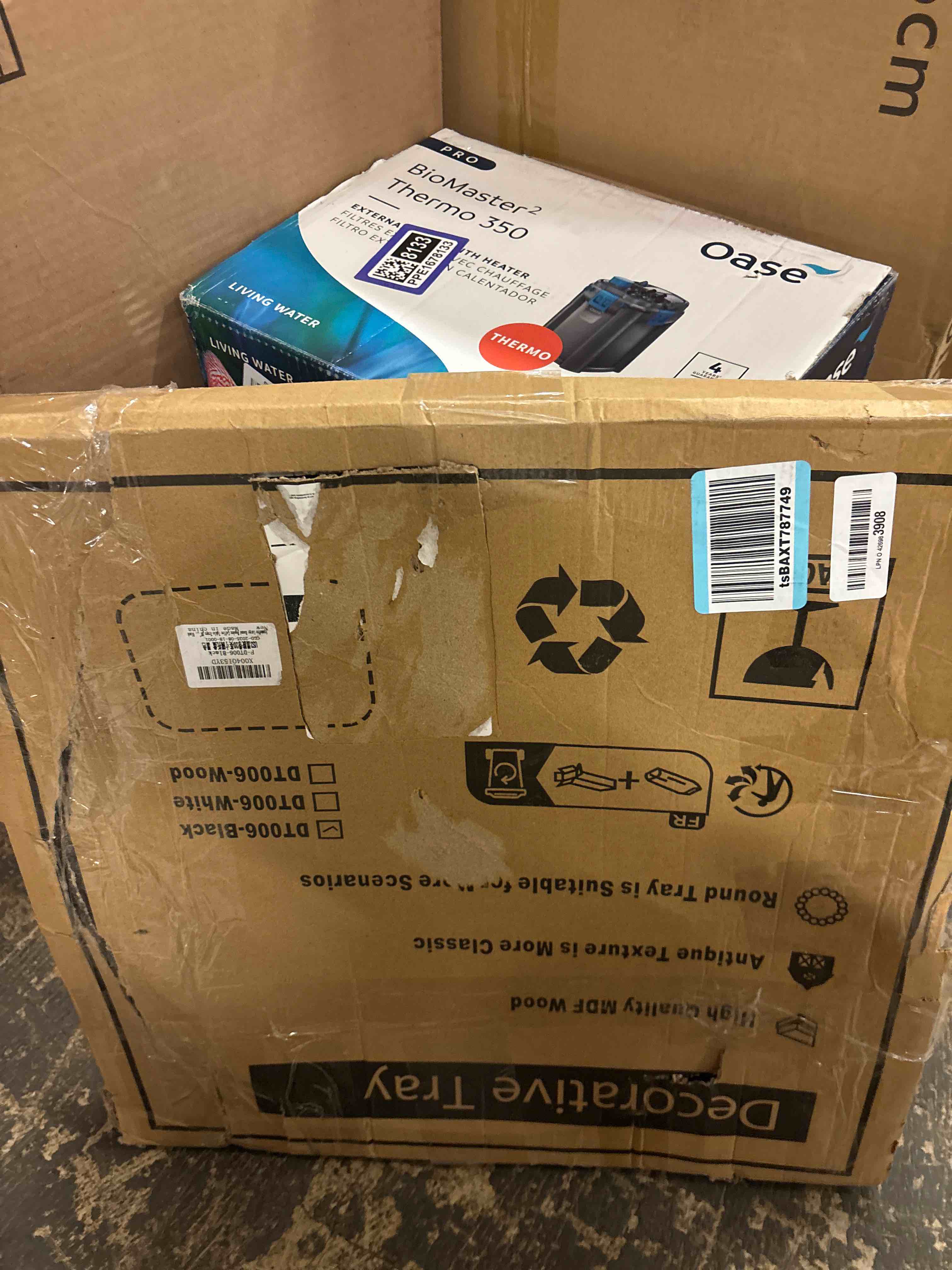 Condition photo showing New/Like New for Serving Trays 12" Round for Wooden Coffee Table - Multi-Functional Home Decor Ottoman Platter Black Black 12"