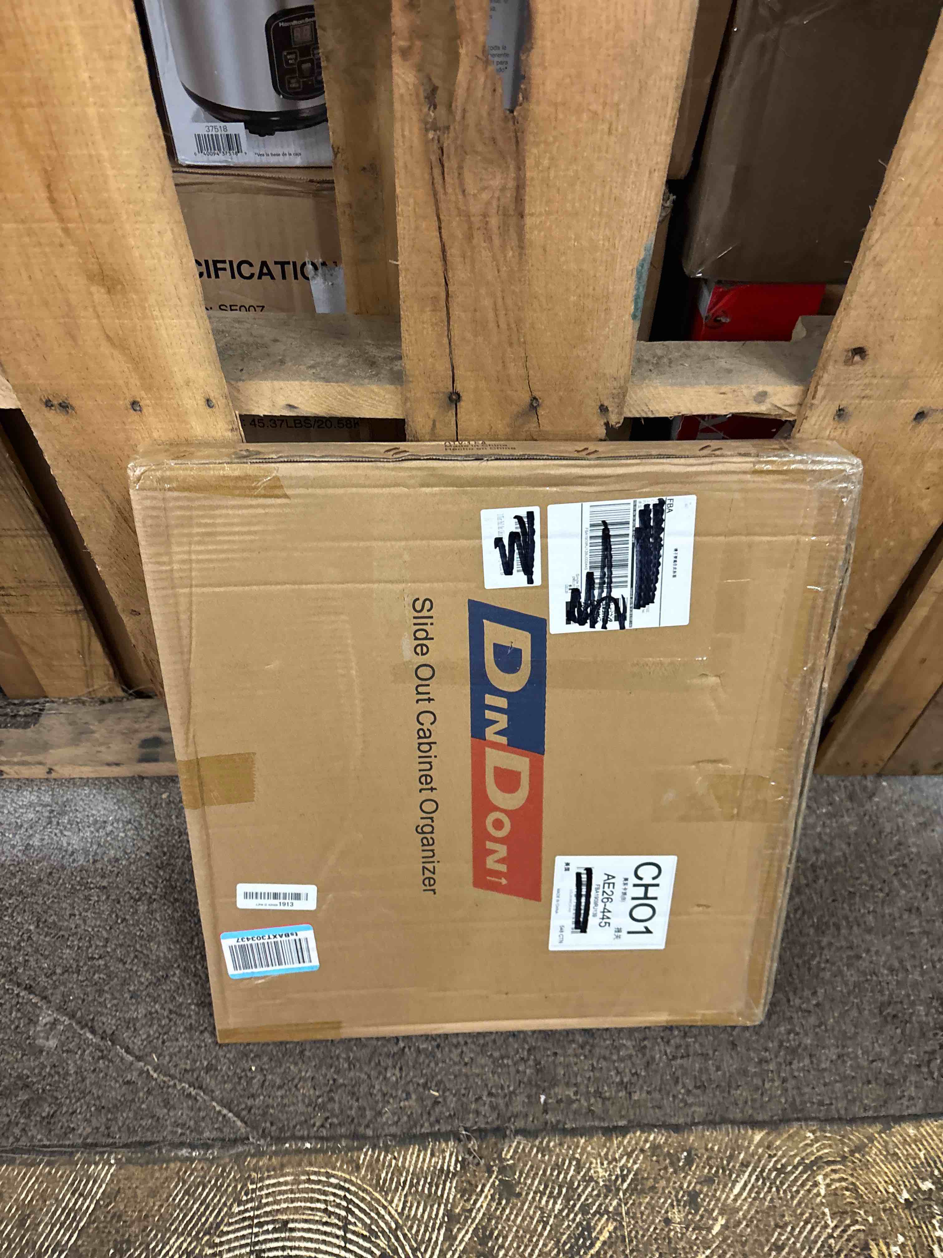 Condition photo showing New/Like New for DINDON 1 Tier Pull Out Cabinet Organizer (20" W x 21" D) Single Tier Heavy Duty Slide Out Wood Drawer Under Sink Shelf Organization Storage 20'' W X 21'' D Wood,1 Tier