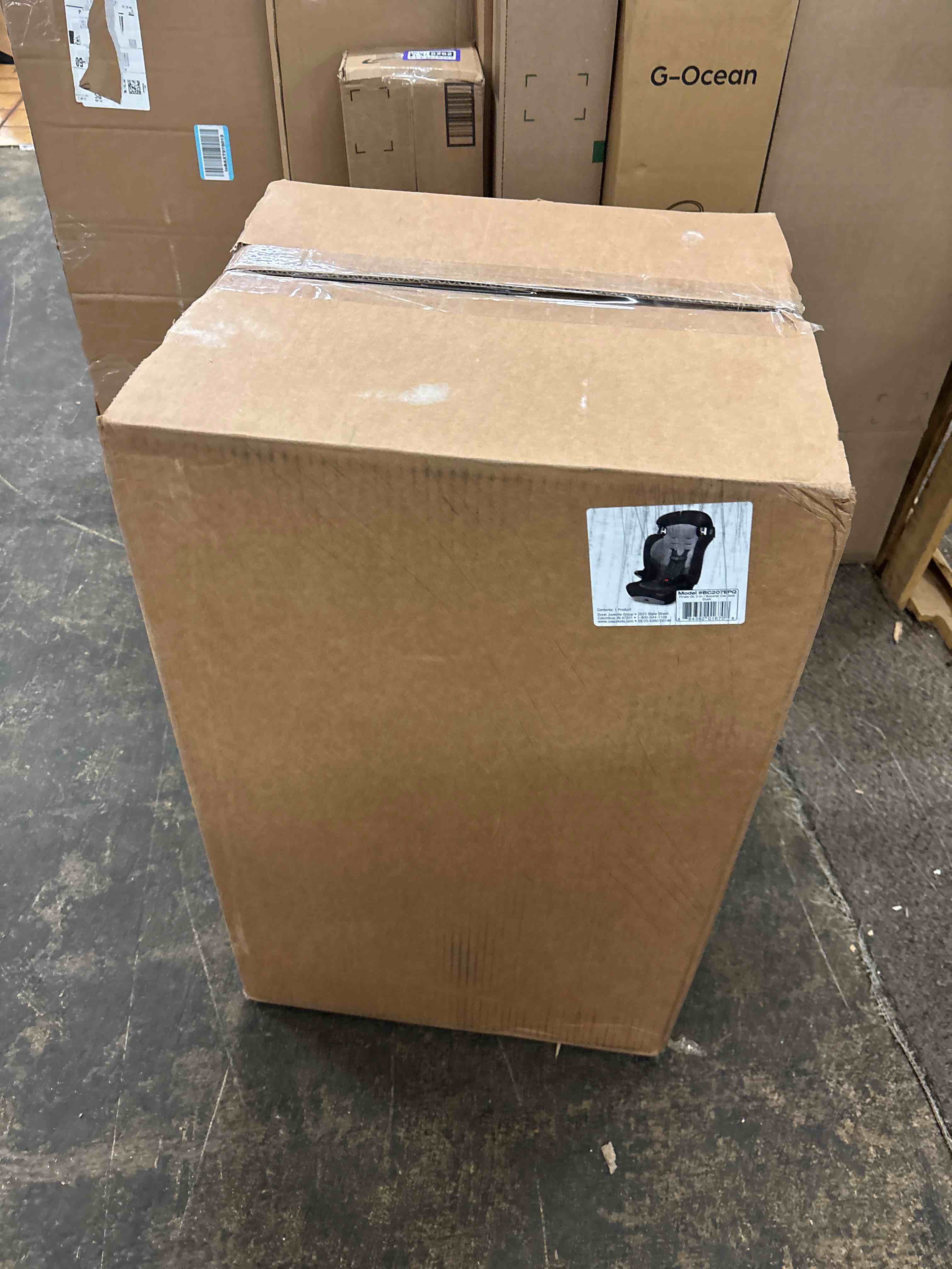 Condition photo showing New/Like New for cosco kids finale dx 2-in-1 booster car seat, forward facing toddler car seat (30-65 lbs) and belt positioning high back booster (40-100 lbs), dusk dusk 2