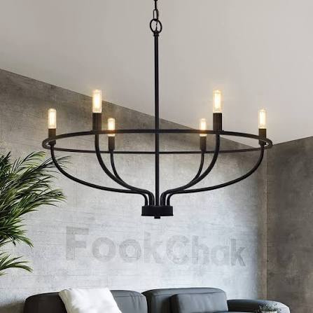 FookChak Black Living Room Chandelier 18 Light Hight Ceiling Foyer Candle Chandelier Large Dining Room Light Fixture Over Table 59in Metal Modern Chandeliers Hanging Light for Entry Master Bedroom 
