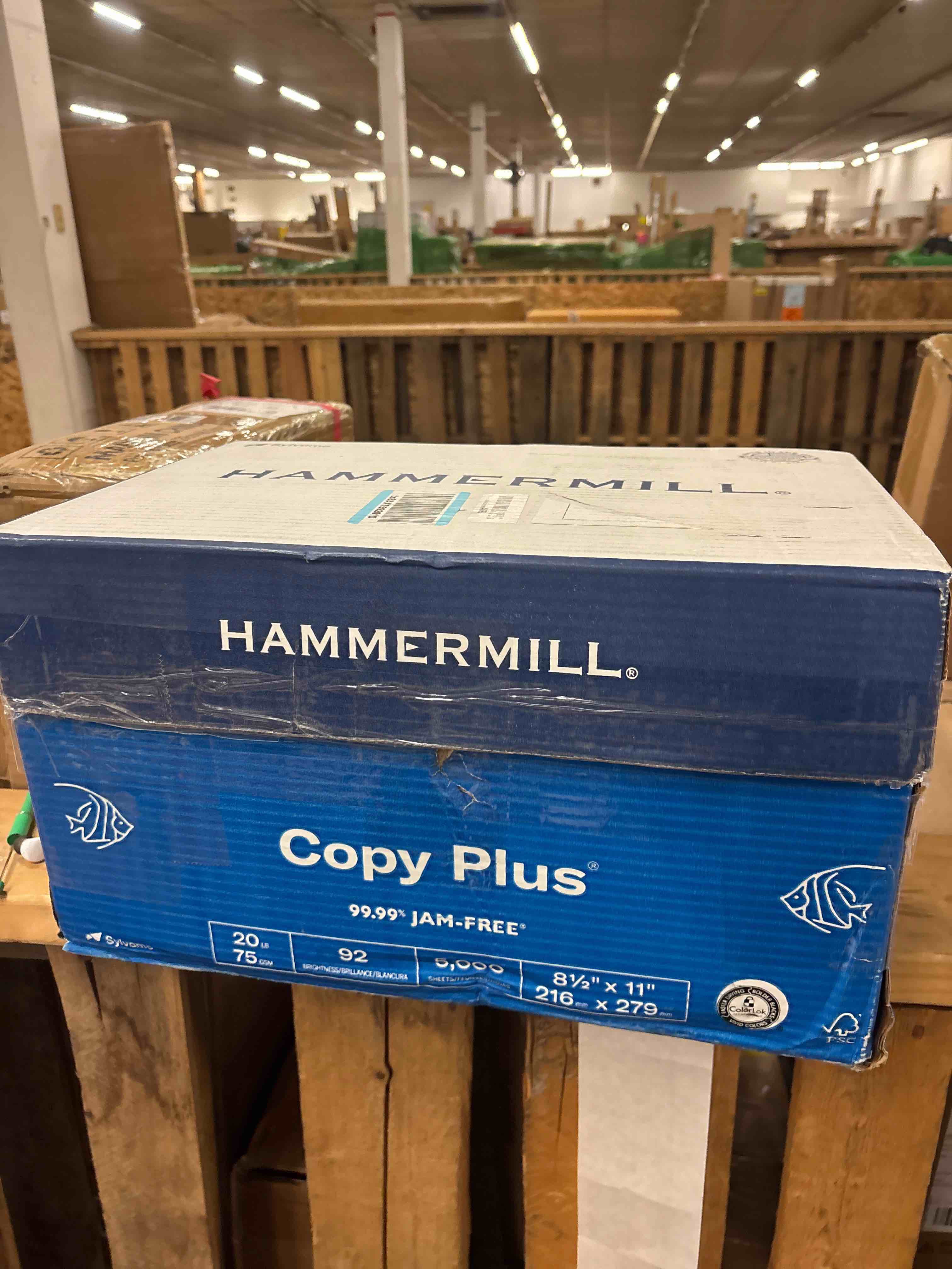 Condition photo showing New/Like New for Hammermill Copy Plus Paper  92 Bright  20lb  8-1/2 x 11  White  5000 Sheets/Carton